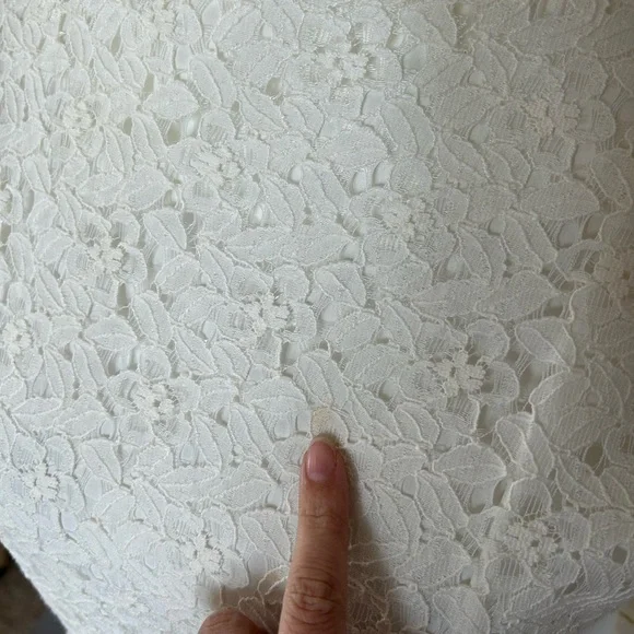 ASOS Cream Lace Retro Wiggle Dress - Picture 4 of 6